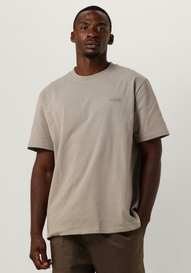 WOODBIRD Heren Polo's & T-shirts Wbbaine Base Tee Taupe