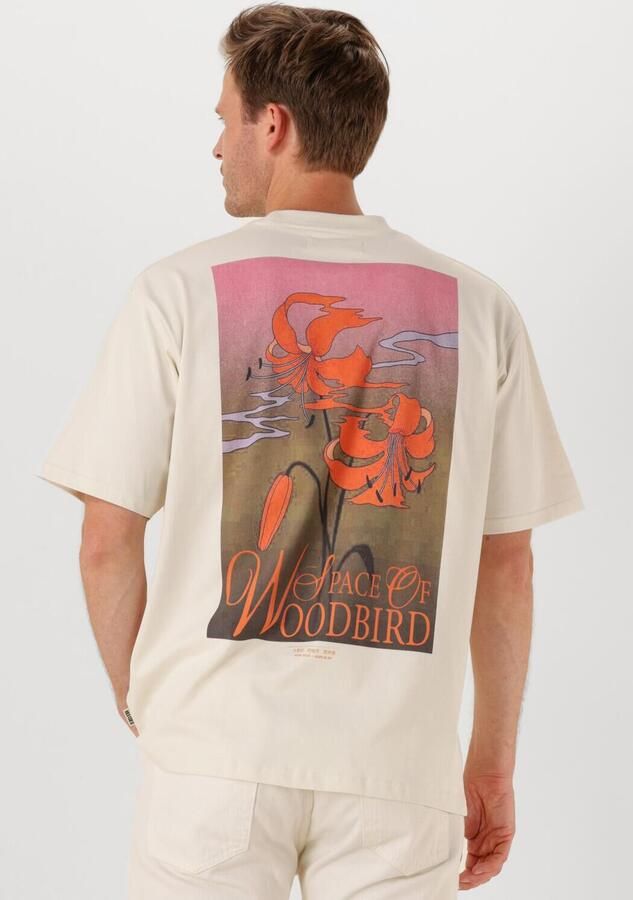WOODBIRD Heren Polo's & T-shirts Wbbaine Flower Tee Ecru - Foto 4