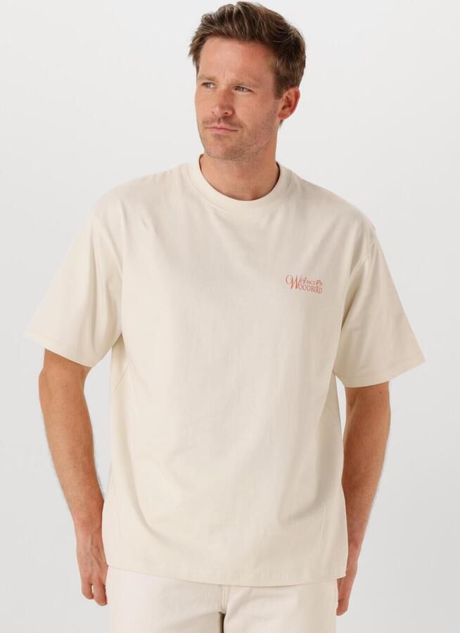 WOODBIRD Heren Polo's & T-shirts Wbbaine Flower Tee Ecru - Foto 2