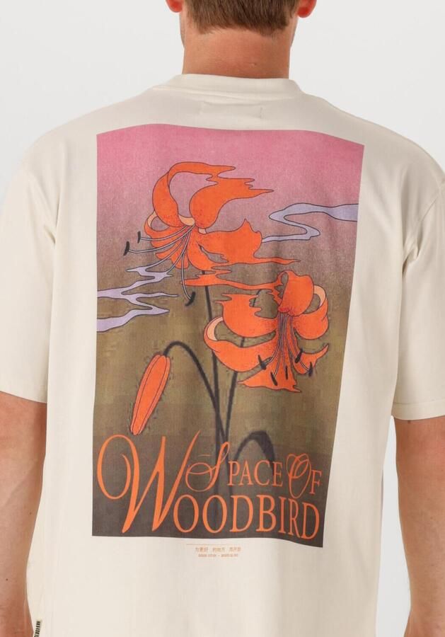 WOODBIRD Heren Polo's & T-shirts Wbbaine Flower Tee Ecru - Foto 3