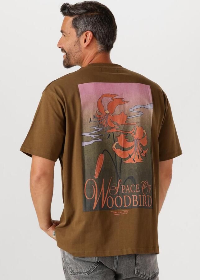 WOODBIRD Heren Polo's & T-shirts Wbbaine Flower Tee Olijf - Foto 4
