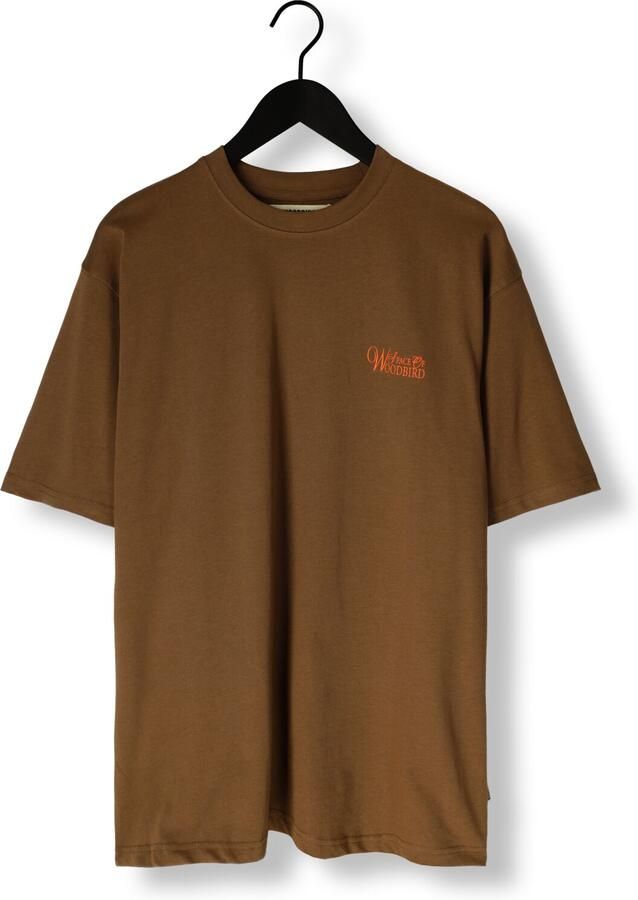 WOODBIRD Heren Polo's & T-shirts Wbbaine Flower Tee Olijf