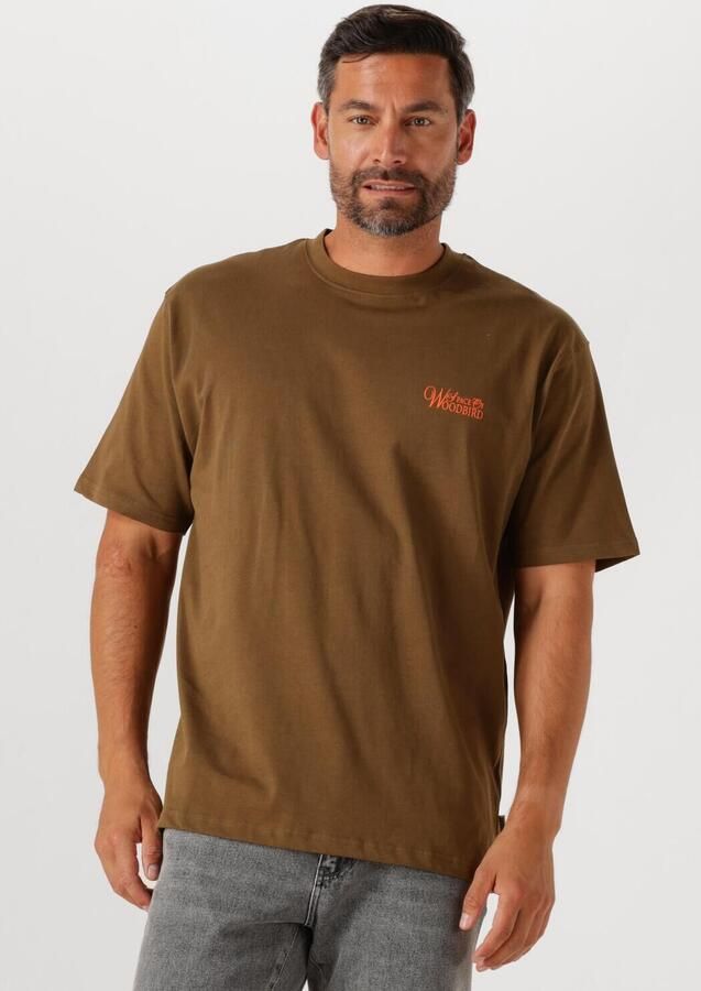 WOODBIRD Heren Polo's & T-shirts Wbbaine Flower Tee Olijf - Foto 2