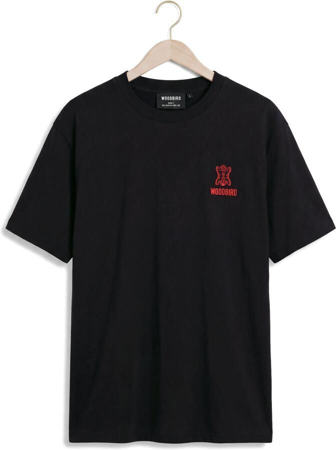 WOODBIRD Heren Polo's & T-shirts Wbbaine Tiger Tee Zwart - Foto 2