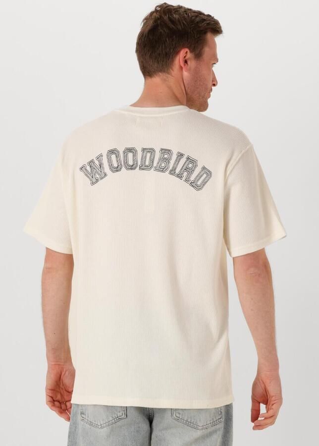 WOODBIRD Heren Polo's & T-shirts Wbbaine Waffel Tee Gebroken Wit - Foto 4