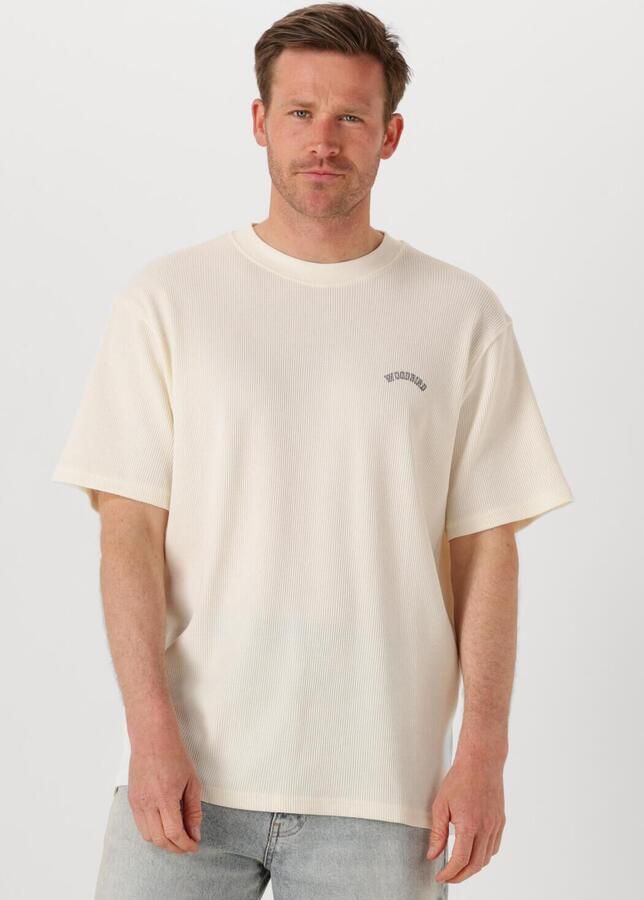 WOODBIRD Heren Polo's & T-shirts Wbbaine Waffel Tee Gebroken Wit