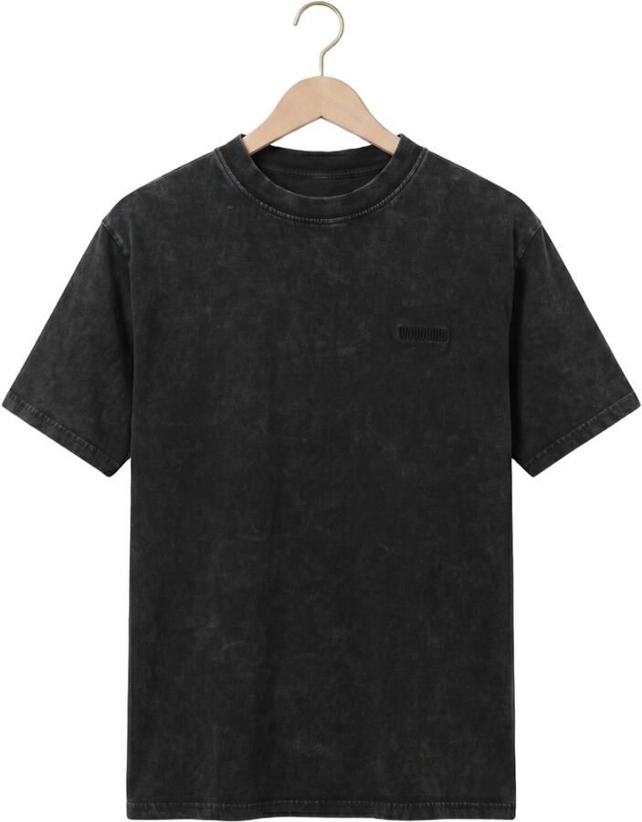 WOODBIRD Heren Polo's & T-shirts Wbbaine Warp Acid Tee Zwart - Foto 2
