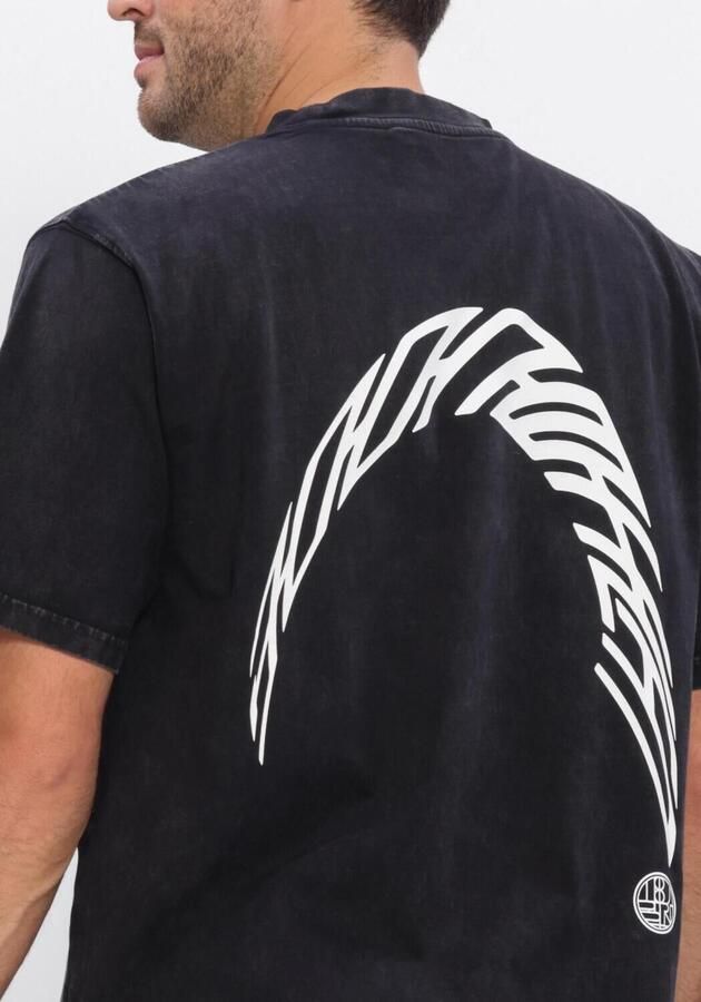 WOODBIRD Heren Polo's & T-shirts Wbbaine Warp Acid Tee Zwart - Foto 4
