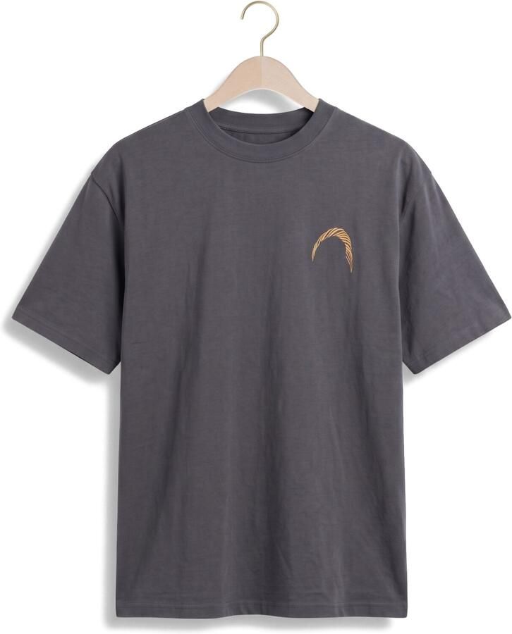 WOODBIRD Heren Polo's & T-shirts Wbbaine Warp Tee Donkergrijs - Foto 2