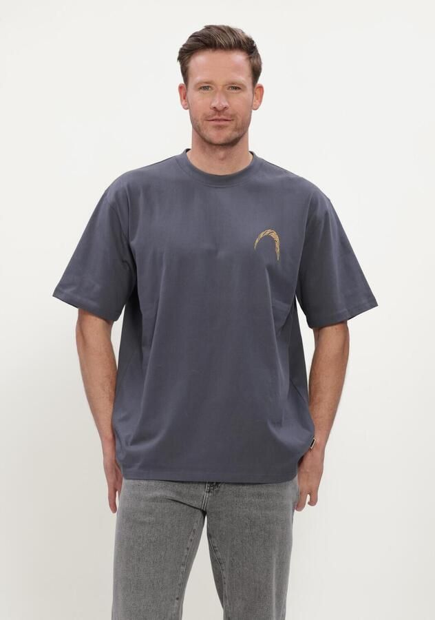 WOODBIRD Heren Polo's & T-shirts Wbbaine Warp Tee Donkergrijs - Foto 3