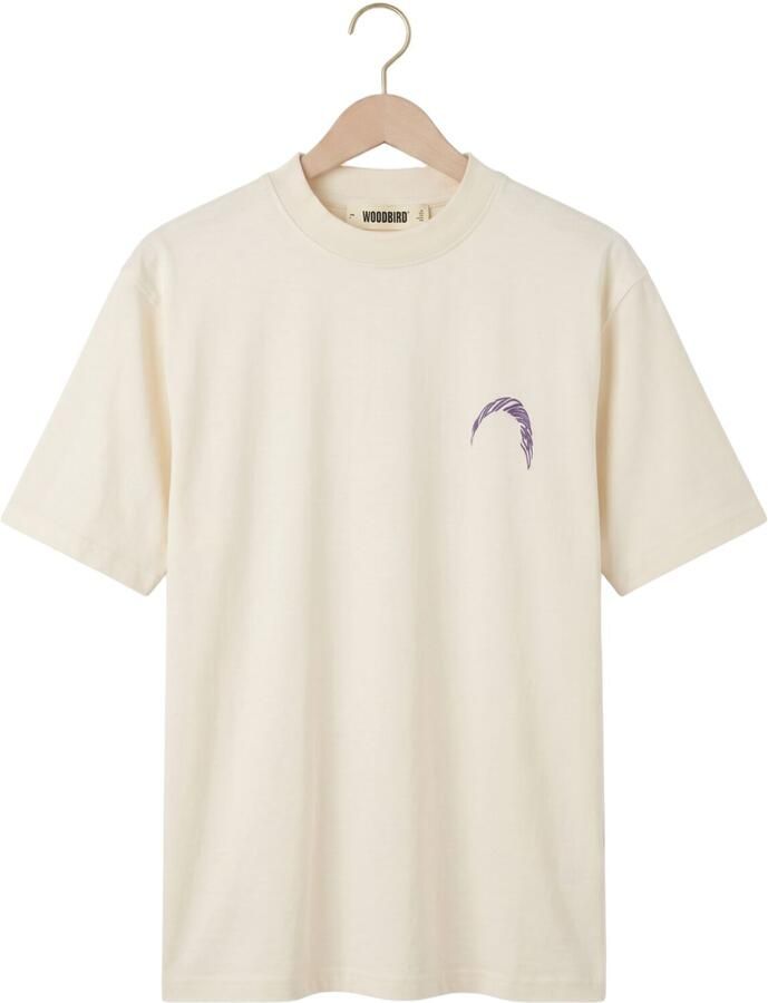 WOODBIRD Heren Polo's & T-shirts Wbbaine Warp Tee Ecru - Foto 2