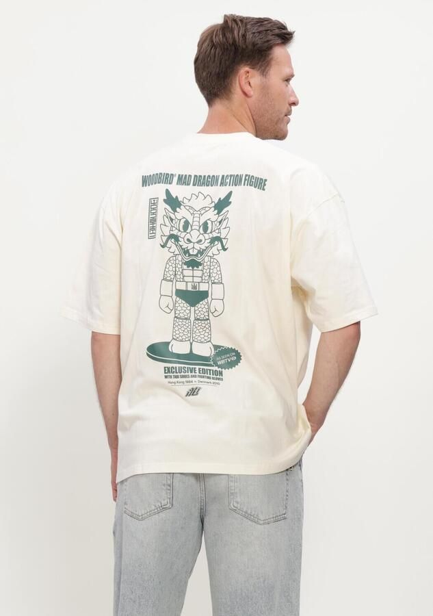 WOODBIRD Heren Polo's & T-shirts Wbbeam Action Tee Ecru
