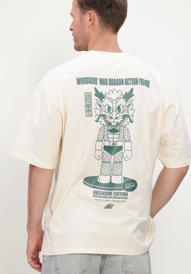 WOODBIRD Heren Polo's & T-shirts Wbbeam Action Tee Ecru - Foto 4