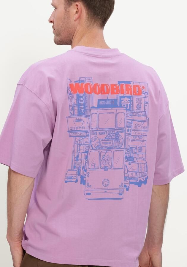 WOODBIRD Heren Polo's & T-shirts Wbbeam Tram Tee Lila - Foto 3