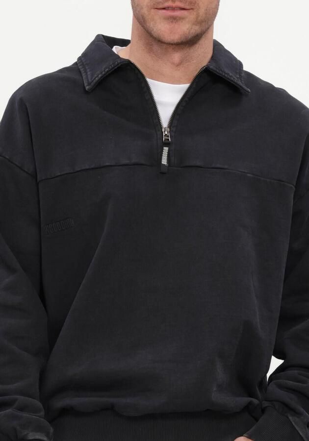 WOODBIRD Heren Polo's & T-shirts Wbloke Washed Zip Polo Zwart - Foto 4