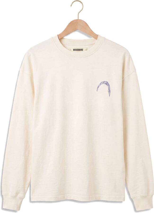 WOODBIRD Heren Truien & Vesten Wbbeam Ls Warp Tee Creme - Foto 2