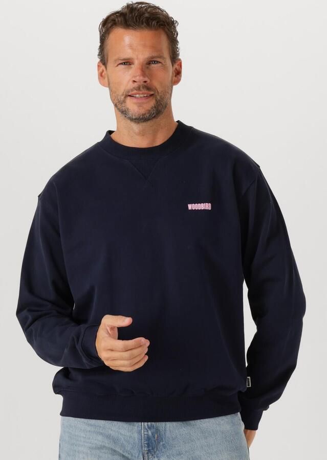 WOODBIRD Heren Truien & Vesten Wbcain Coi Crew Donkerblauw - Foto 4