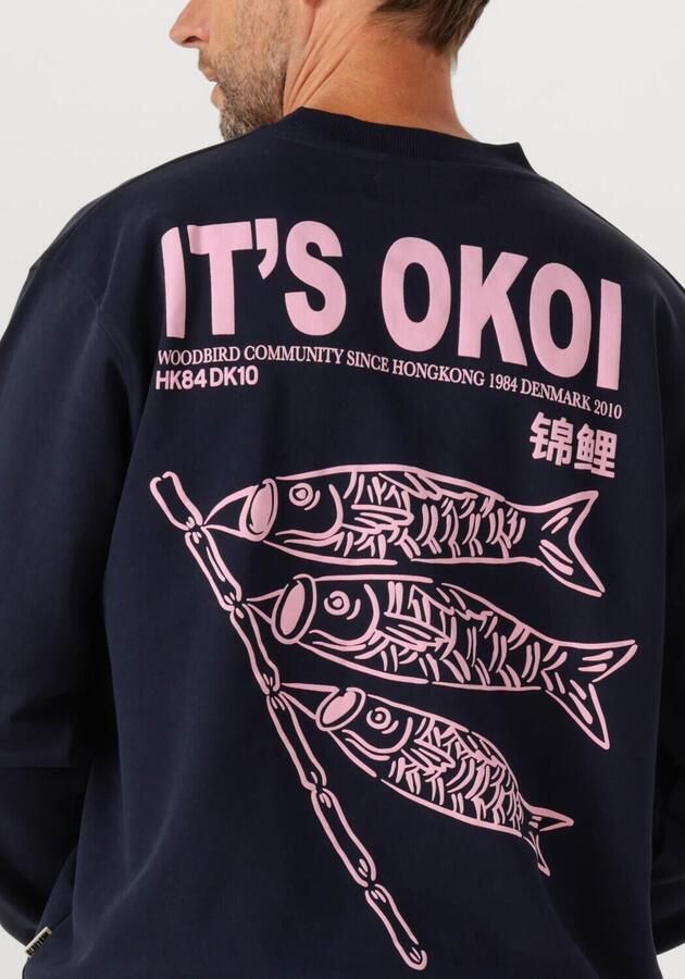 WOODBIRD Heren Truien & Vesten Wbcain Coi Crew Donkerblauw - Foto 2