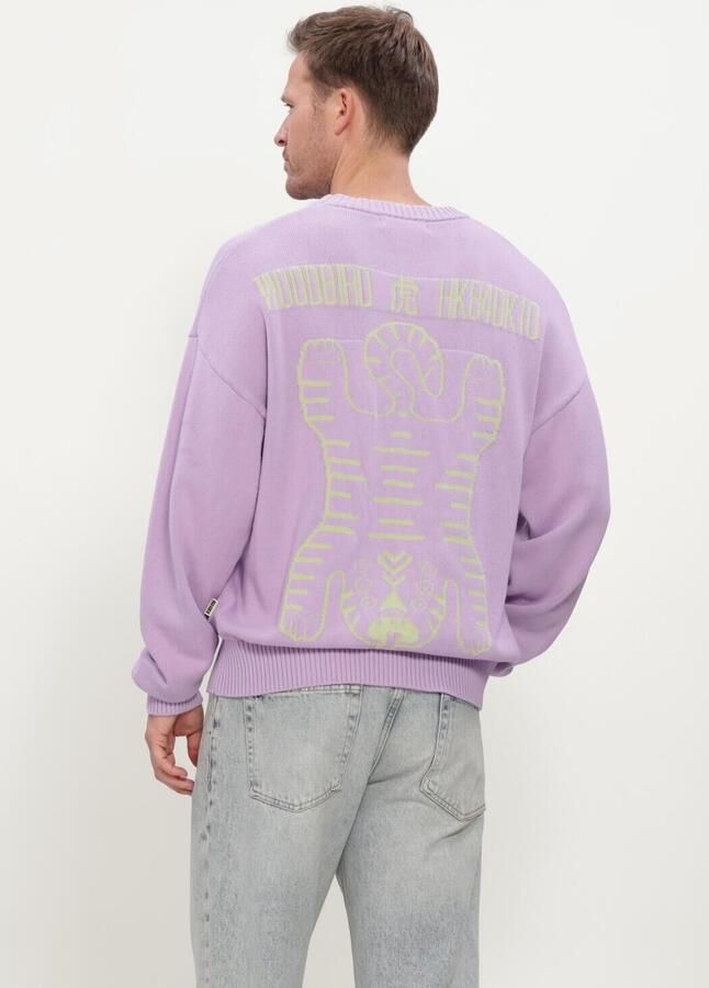 WOODBIRD Heren Truien & Vesten Wbkurt Tiger Crew Lila