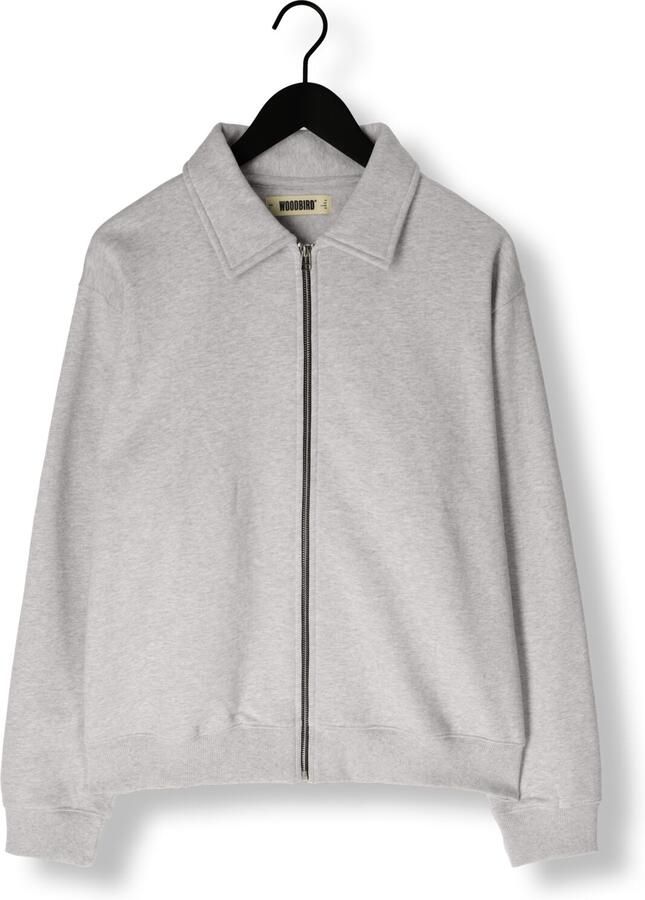 WOODBIRD Heren Truien & Vesten Wbtom Full Zip Polo Lichtgrijs