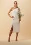 Y.A.S. Dames Bruidsmode Yaslizzie Os Midi Bow Dress Celeb Gebroken Wit - Thumbnail 1