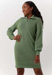 Y.A.S. Groene Mini Jurk Yasdalma Ls Zip Knit Dress