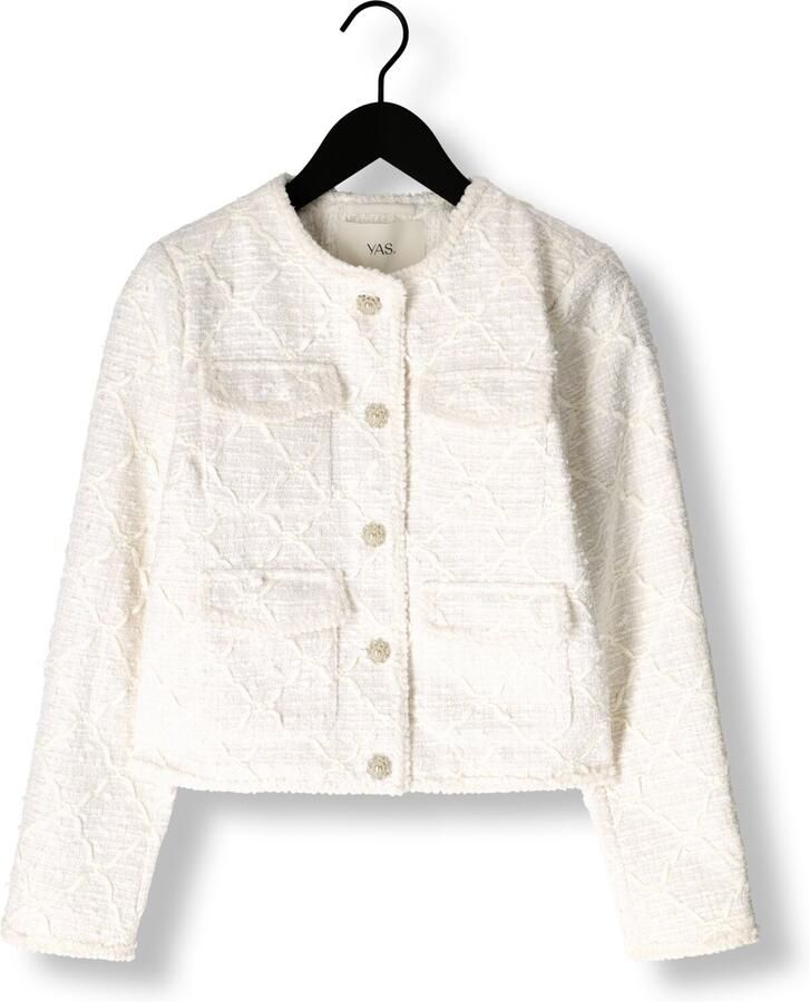 Y.A.S Elegante Ecru Blazer voor Vrouwen Beige Dames