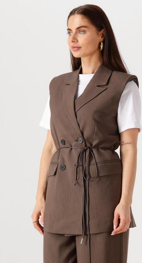 Y.A.S. Dames Blazers Yasshimma Waistcoat Bruin - Foto 4