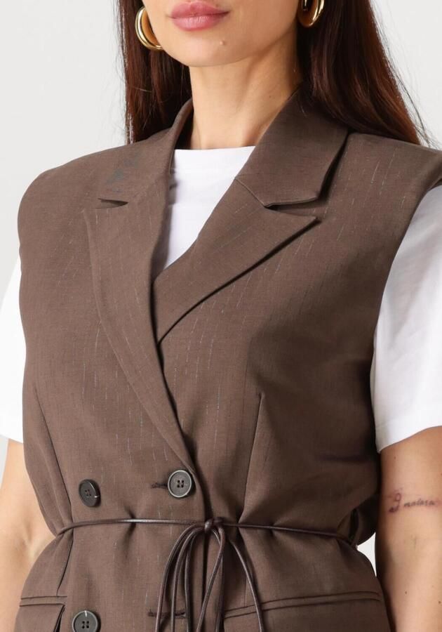 Y.A.S. Dames Blazers Yasshimma Waistcoat Bruin