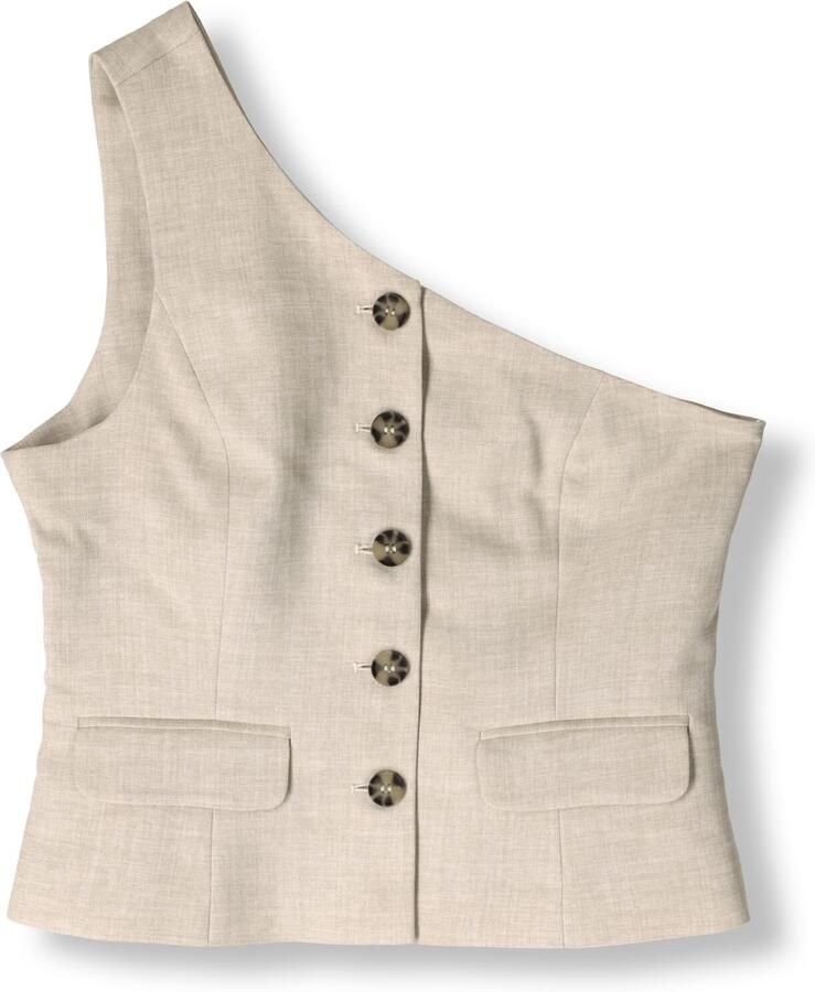 Y.A.S. Dames Blazers Yastava One Shoulder Waistcoat Beige