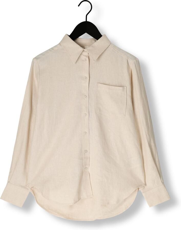 Y.A.S. Dames Blouses Yasflaxy Ls Linen Shirt Noos Wit