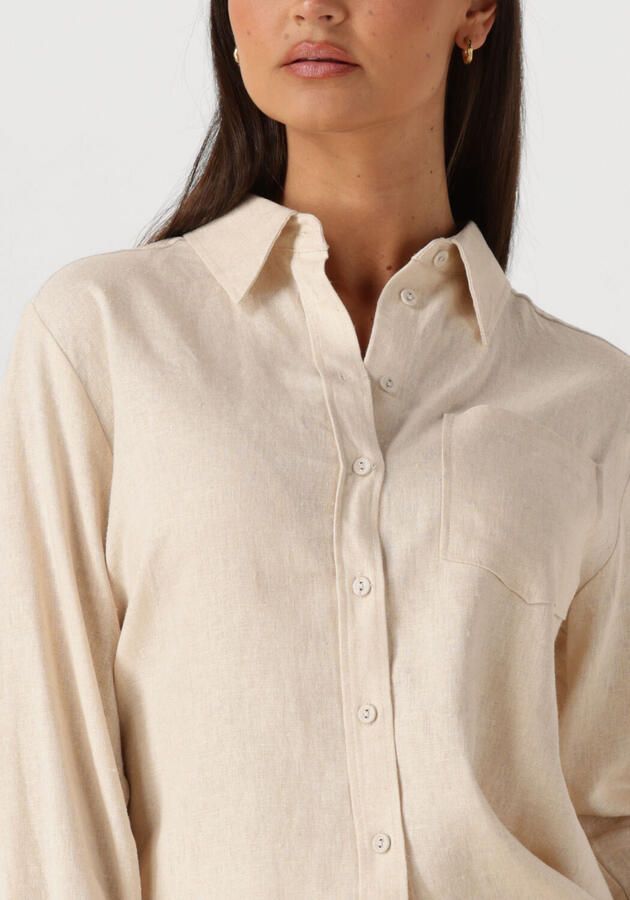 Y.A.S. Dames Blouses Yasflaxy Ls Linen Shirt Noos Wit - Foto 2