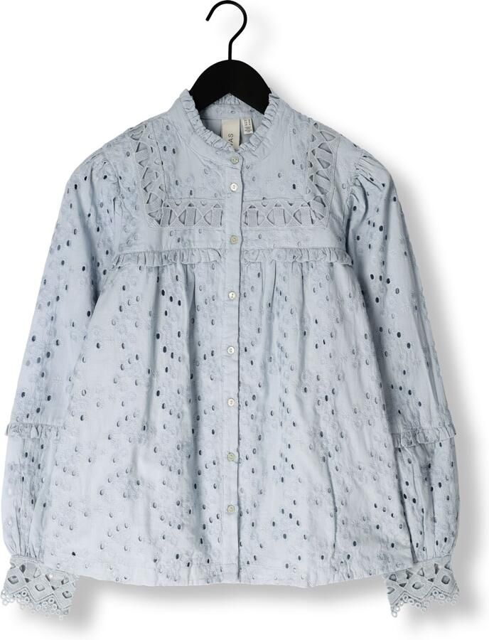 Y.A.S Blauwe Blouse met Lange Mouwen Blue Dames