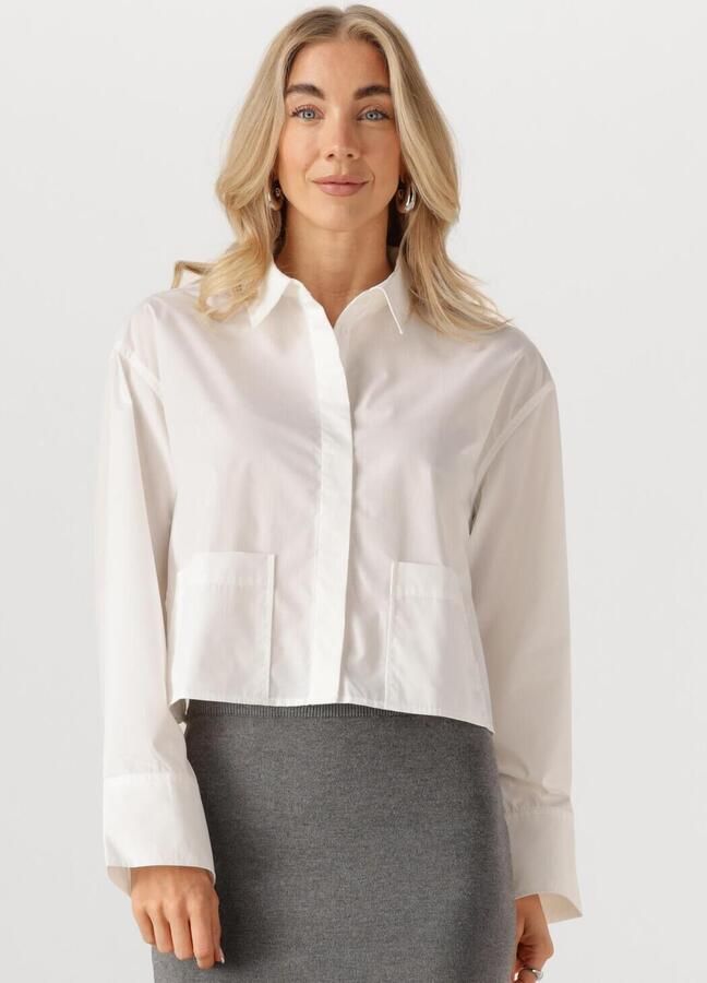 Y.A.S. Dames Blouses Yasroyalee Ls Short Shirt Wit - Foto 4