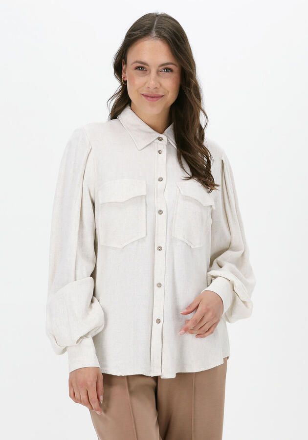 Y.A.S. Dames Blouses Yasviggi Ls Shirt Beige - Foto 4