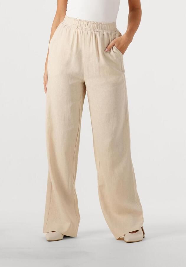 Y.A.S. Dames Broeken Yasflaxy Hw Linen Pant Noos Beige - Foto 4