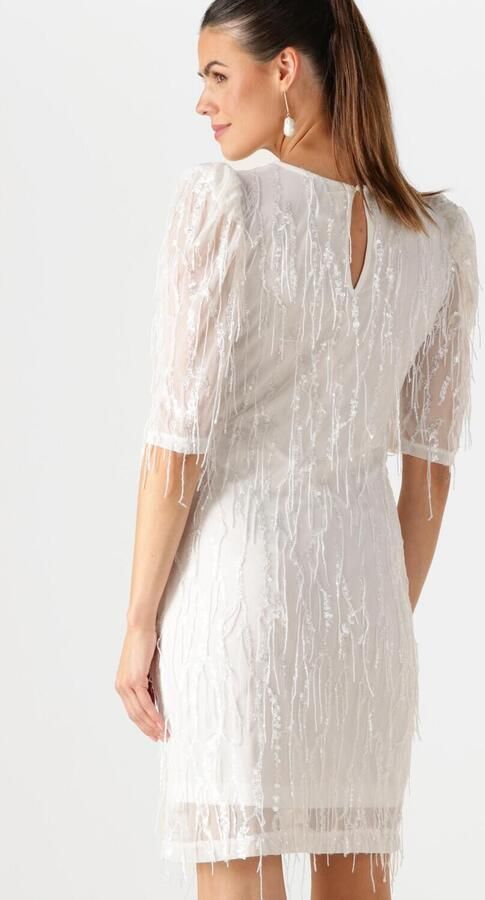 Y.A.S Elegante Korte Trouwjurk met Franjes White Dames - Foto 2