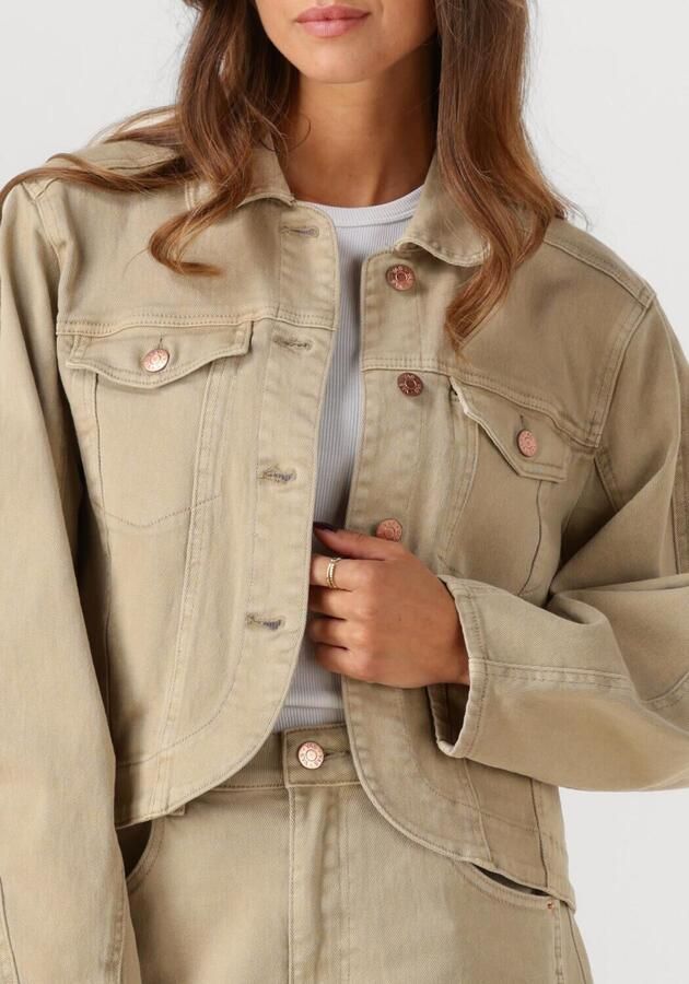 Y.A.S. Dames Jassen Yaslua Ls Denim Jacket Zand - Foto 2