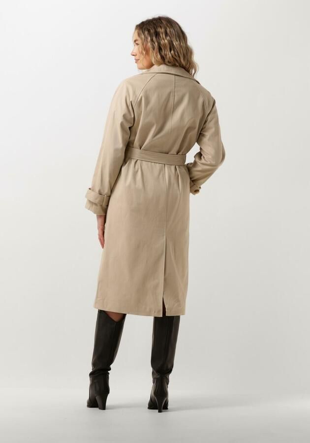 Y.A.S Beige Trench Coat Yasteronimo Stijl Beige Dames