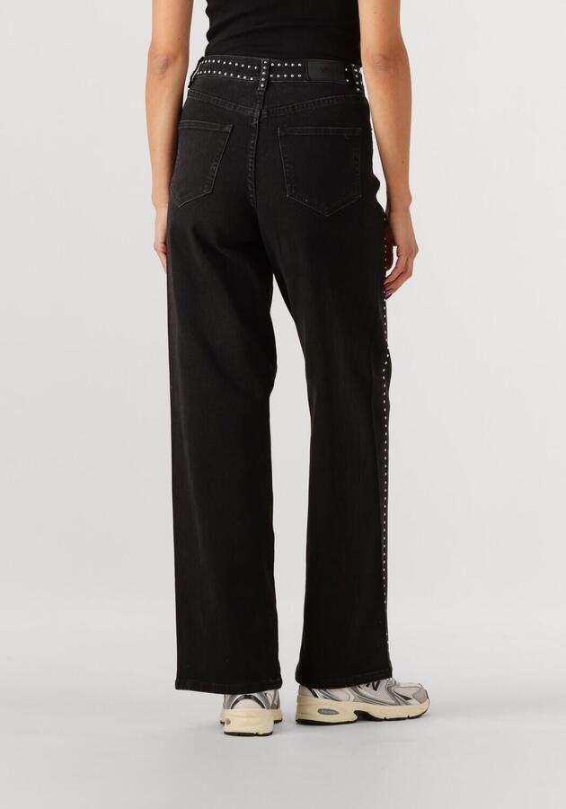 Y.A.S. Dames Jeans Yasnoelle Hmw Studded Jeans Donkergrijs
