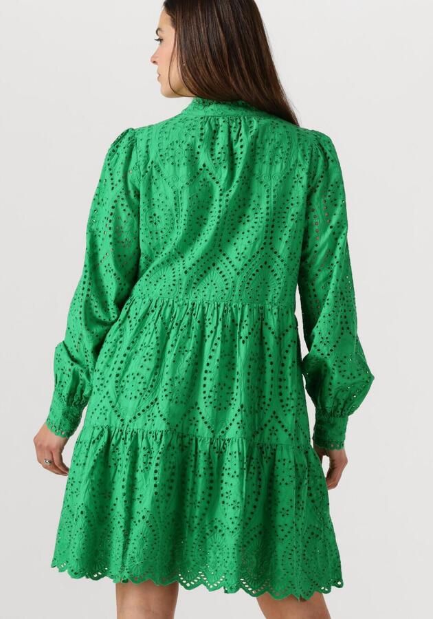 Y.A.S semi-transparante trapeze jurk YASHOLI met biologisch katoen groen - Foto 2