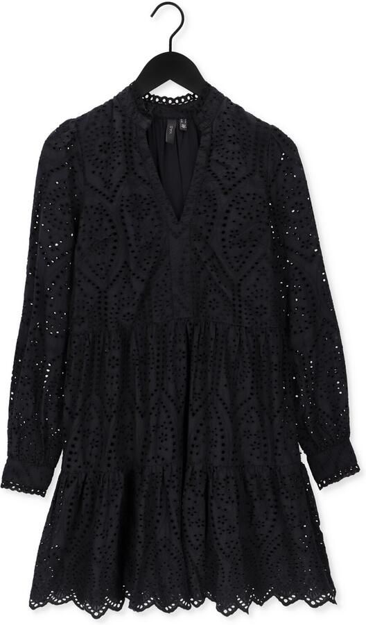 Y.A.S semi-transparante trapeze jurk YASHOLI van biologisch katoen zwart - Foto 3