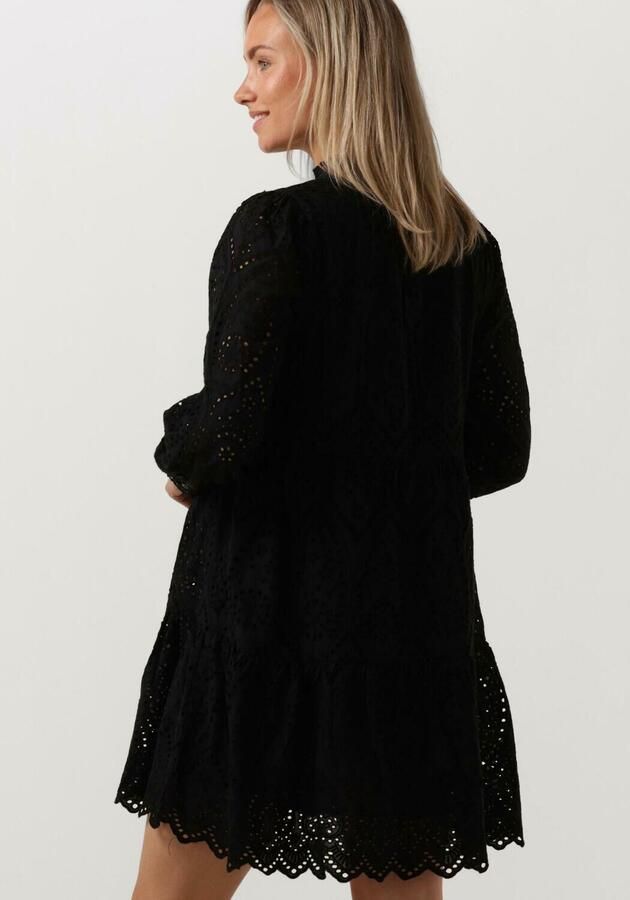 Y.A.S semi-transparante trapeze jurk YASHOLI van biologisch katoen zwart - Foto 1