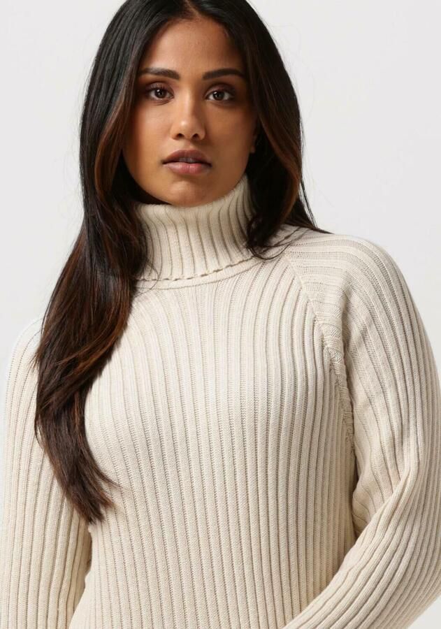 Y.A.S. Dames Jurken Yasmavi Knit Midi Rollneck Dress Beige