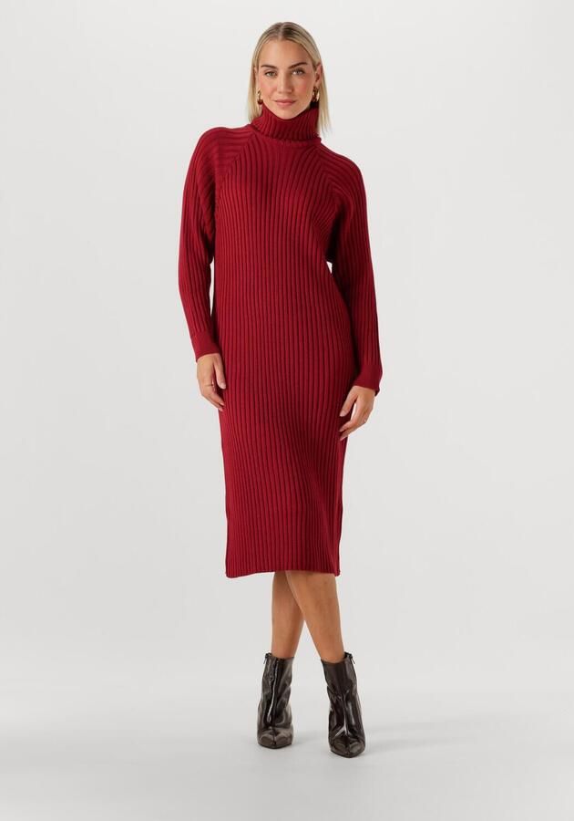 Y.A.S. Dames Jurken Yasmavi Knit Midi Rollneck Dress Bordeaux - Foto 4