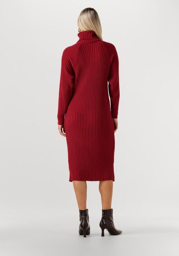 Y.A.S. Dames Jurken Yasmavi Knit Midi Rollneck Dress Bordeaux