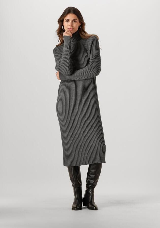 Y.A.S. Dames Jurken Yasmavi Knit Midi Rollneck Dress Grijs - Foto 4