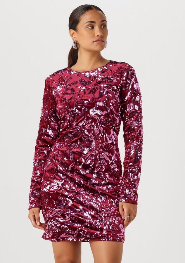 Y.A.S. Dames Jurken Yasrococo Sl Sequin Dress Bordeaux - Foto 4