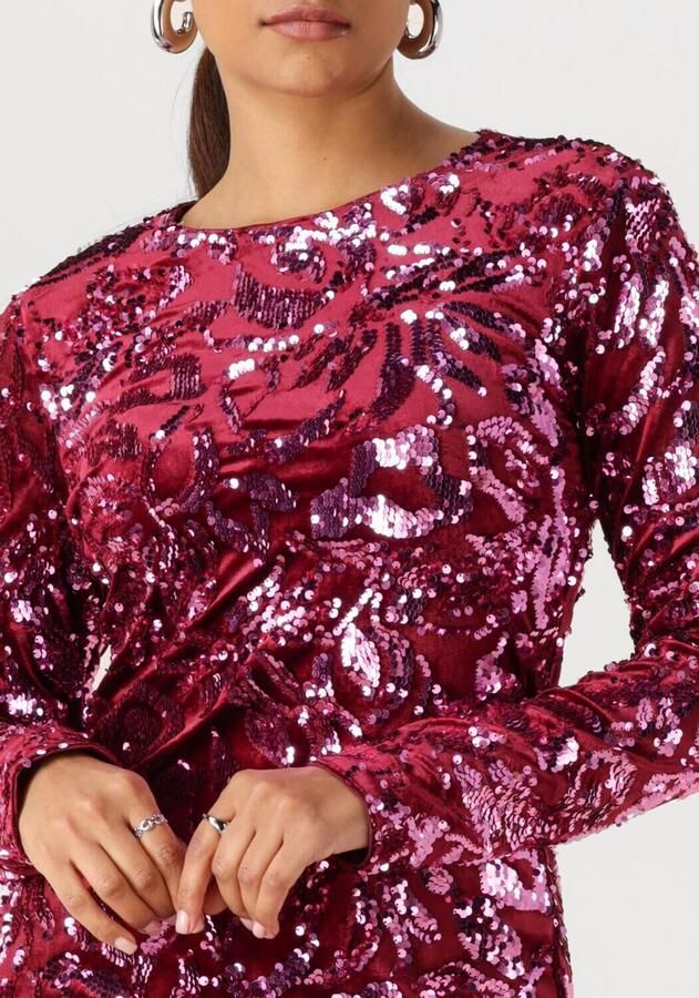 Y.A.S. Dames Jurken Yasrococo Sl Sequin Dress Bordeaux