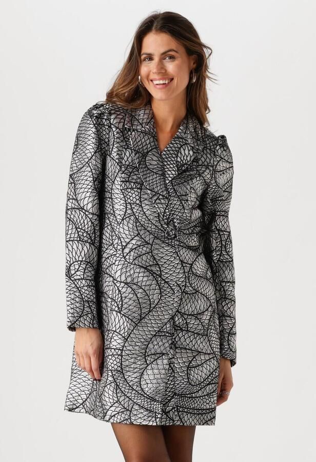 Y.A.S Glanzende Blazerjurk voor Avondje Uit Gray Dames - Foto 4